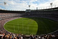A general view of play during the round five AFL match between the Carlton Blues and the Geelong Cats at Melbourne Cricket Ground