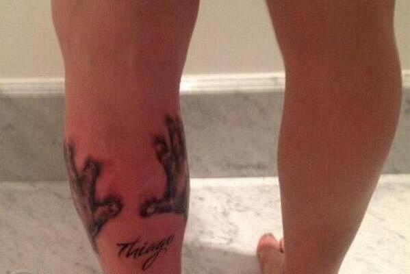 Messi sports tattoo with son's name