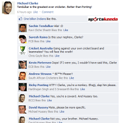 FB Wall: Tendulkar is better than Ponting, says Clarke
