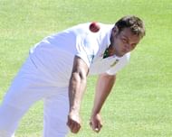 South Africa's Jacques Kallis bowls on