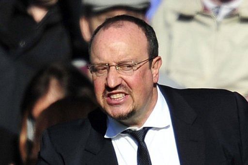 Rafael Benitez, seen during a football match at Stamford Bridge in London, on February 17, 2013
