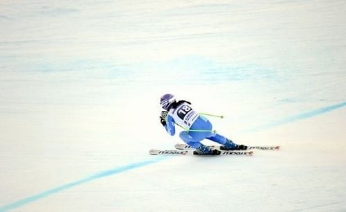 Slovenian Tina Maze takes part in a training run in Garmisch-Partenkirchen, southern Germany, on February 28, 2013