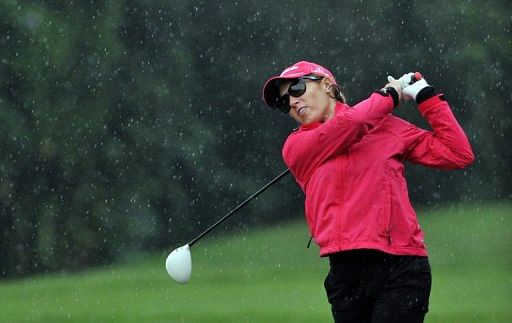 Natalie Gulbis, pictured during a women&#039;s golf event in Taiwan, on December 8, 2012