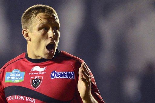 Toulon&#039;s fly-half Jonny Wilkinson on March 2, 2013, at the Mayol stadium, in the French southern city of Toulon