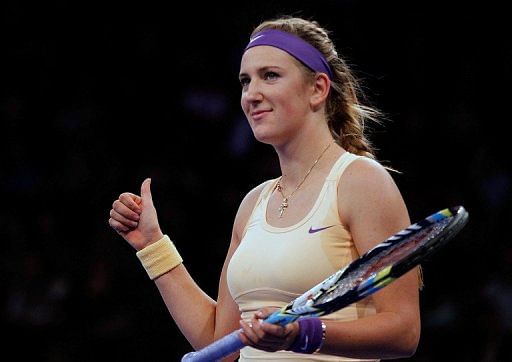Victoria Azarenka, pictured during the BNP Paribas Showdown at Madison Square Garden in New York, on March 4, 2013