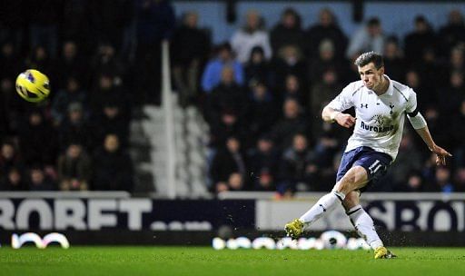 Gareth Bale in action against West Ham on on February 25, 2013