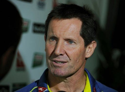 Wallabies coach Robbie Deans is interviewed in Sydney on August 10, 2012