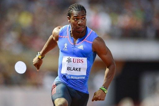 Yohan Blake competes at the Diamond League Athletics meeting in Lausanne on August 23, 2012