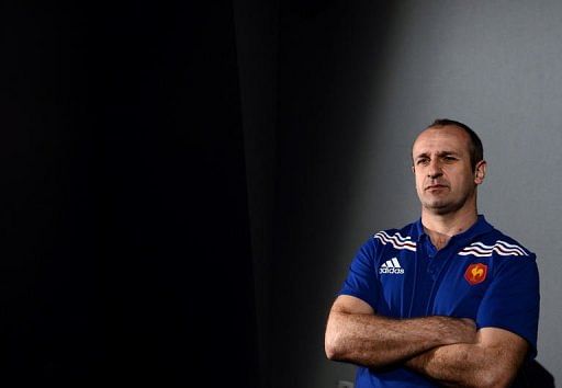 France&#039;s head coach Philippe Saint-Andre attends a press conference on March 7, 2013 in Marcoussis