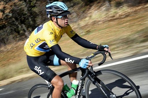 Richie Porte competes during the sixth stage of the 71st Paris-Nice cycling race on March 9, 2013