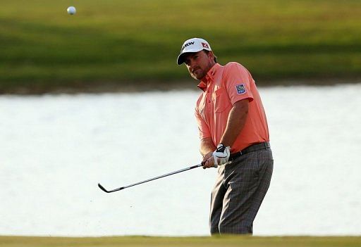 Graeme McDowell is pictured during the final round of the WGC-Cadillac Championship on March 10, 2013