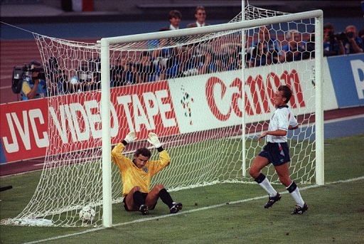 Former England goalkeeper Peter Shilton during the 1990 World Cup semi-final match with Germany, 04 July 1990, Turin