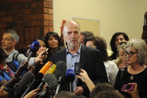 Arnold Pistorius, uncle of Olympic sprinter Oscar Pistorius, in the Pretoria courthouse on February 22, 2013