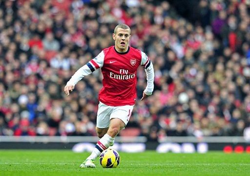 Arsenal&#039;s English midfielder Jack Wilshere at The Emirates Stadium in north London, England on October 27, 2012.