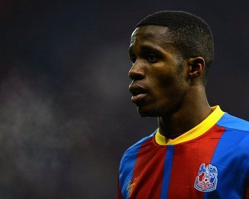 Crystal Palace&#039;s Wilfried Zaha plays at the Britannia stadium, Stoke-on-Trent, central England, on January 15, 2013