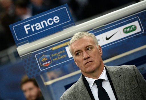 France&#039;s head coach Didier Deschamps at the Stade de France in Saint-Denis, near Paris on February 6, 2013