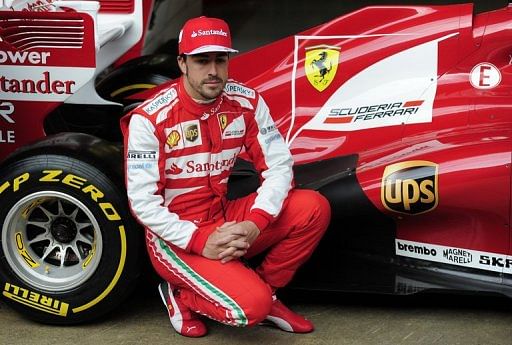 Ferrari driver Fernando Alonso pictured during testing on February 19, 2013