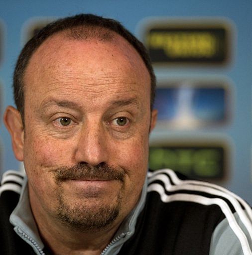 Chelsea&#039;s interim manager Rafael Benitez gives a press conference on March 13, 2013