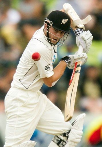 New Zealand&#039;s Kane Williamson bats against England, in Wellington, on March 15, 2013