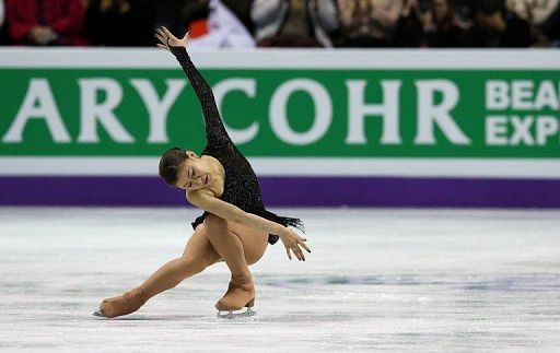 Kanako Murakam performs during the women&#039;s free skate at the World Figure Skating Championships on March 16, 2013
