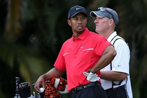 Tiger Woods waits to play a shot during the final round of the WGC-Cadillac Championship on March 10, 2013