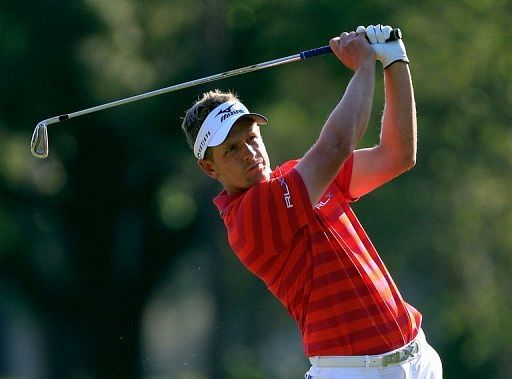 Luke Donald of England plays in the Tampa Bay Championship in Palm Harbor, Florida, on March 15, 2013