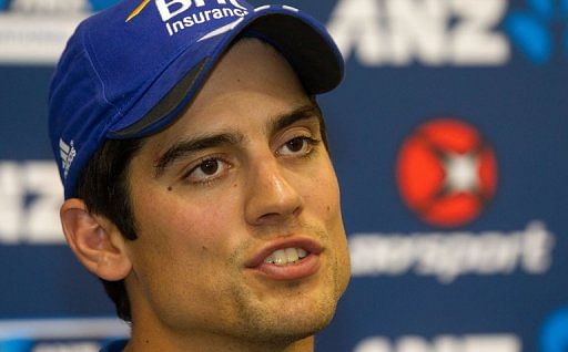 England captain Alastair Cook speaks to the media on March 18, 2013