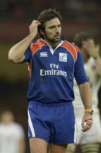 Australian referee Steve Walsh during the Six Nations international between Wales and England on March 16, 2013