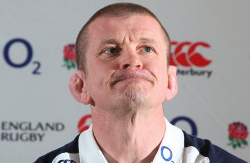 England forwards coach Graham Rowntree speaks to the media on March 15, 2013