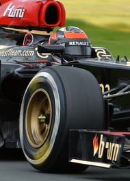 Kimi Raikkonen races through a corner on the way to winning the Australian Grand Prix on March 17, 2013