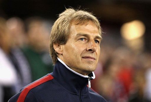 Jurgen Klinsmann during a friendly against Venezuela on January 21, 2012