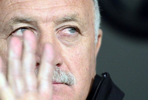 Brazilian head coach Luiz Felipe Scolari is pictured on March 21, 2013 at the stadium of Geneva