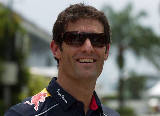 Red Bull driver Mark Webber of Australia is seen ahead of the Formula One Malaysian Grand Prix on March 21, 2013