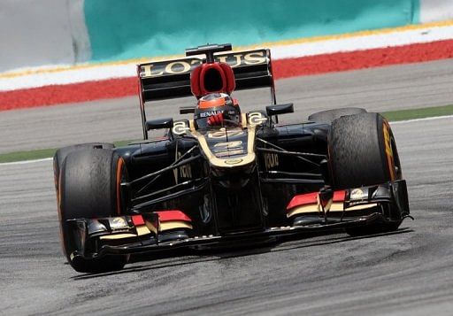 Lotus driver Kimi Raikkonen was hit by a three-place grid penalty at the Malaysian Grand Prix, Sepang, March 23, 2013
