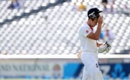 England's Nick Compton is dismissed for 13 runs by New Zealand's Tim Southee at Eden Park in Auckland on March 24, 2013