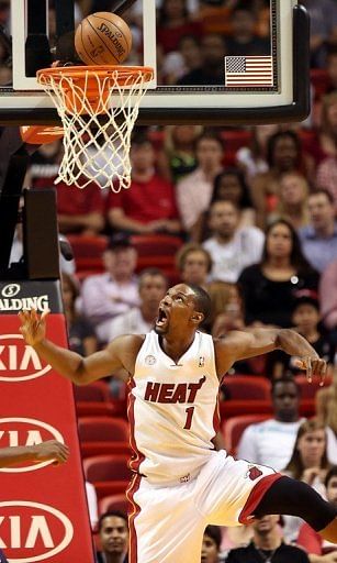 Miami Heat forward Chris Bosh shoots during their game against the Charlotte Bobcats on March 24, 2013