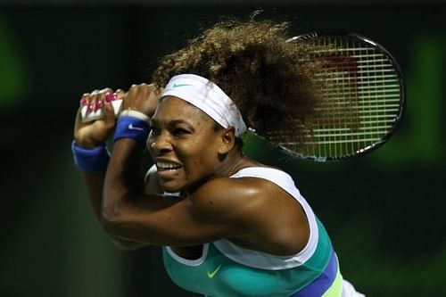 Serena Williams, seen in action against Agnieszka Radwanska, in Key Biscayne, Florida, on March 28, 2013