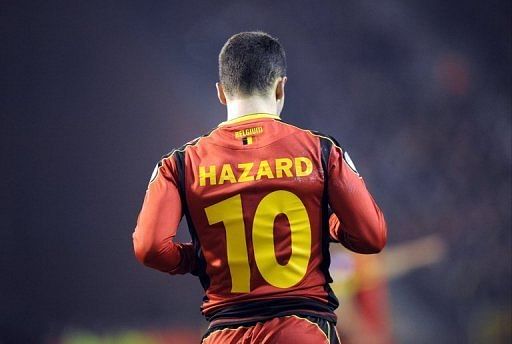 Belgium midfielder Eden Hazard during the World Cup qualifying match against Macedonia on March 26, 2013