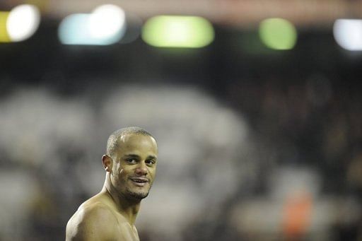 Belgium defender Vincent Kompany at the end of the World Cup qualifying match against Macedonia on March 26, 2013