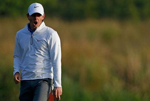 Rory McIlroy yawns during the second round of the Houston Open on March 29, 2013