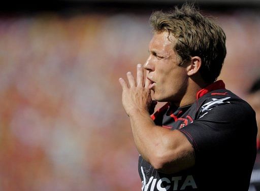 Toulon&#039;s British fly-half Jonny Wilkinson in Barcelona, on April 9, 2011