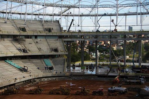The Fonte Nova stadium in Salvador de Bahia, Brazil, is pictured on December 6, 2012