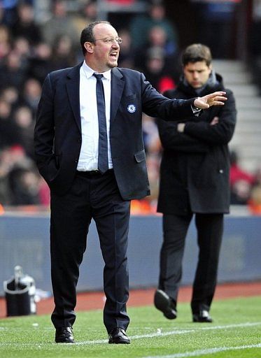 Chelsea&#039;s interim manager Rafael Benitez during the match at Southampton on March 30, 2013