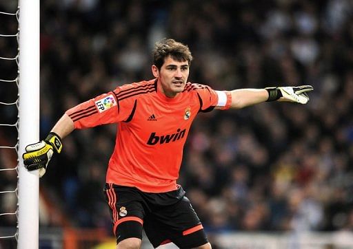 Real Madrid goalkeeper and captain Iker Casillas during a Spanish Copa del Rey match on January 15, 2013