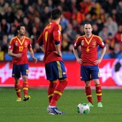 Could champions Spain miss 2014 World Cup qualification?