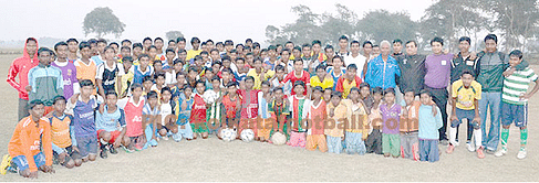 Football festival in Pandua village in West Bengal