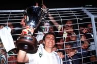 Wynton Rufer at Werder Bremen with the European Cup.