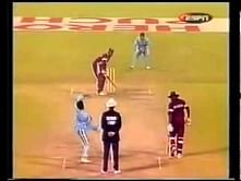 Video: Tendulkar's delivery sends Lara's off-stump wheeling