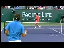 Video: Federer's golden backhand