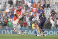 KXIP player MS Gony in action during the match between Kings XI Punjab and Kolkata Knight Riders at Mohali on April 16, 2013. (Photo: IANS)